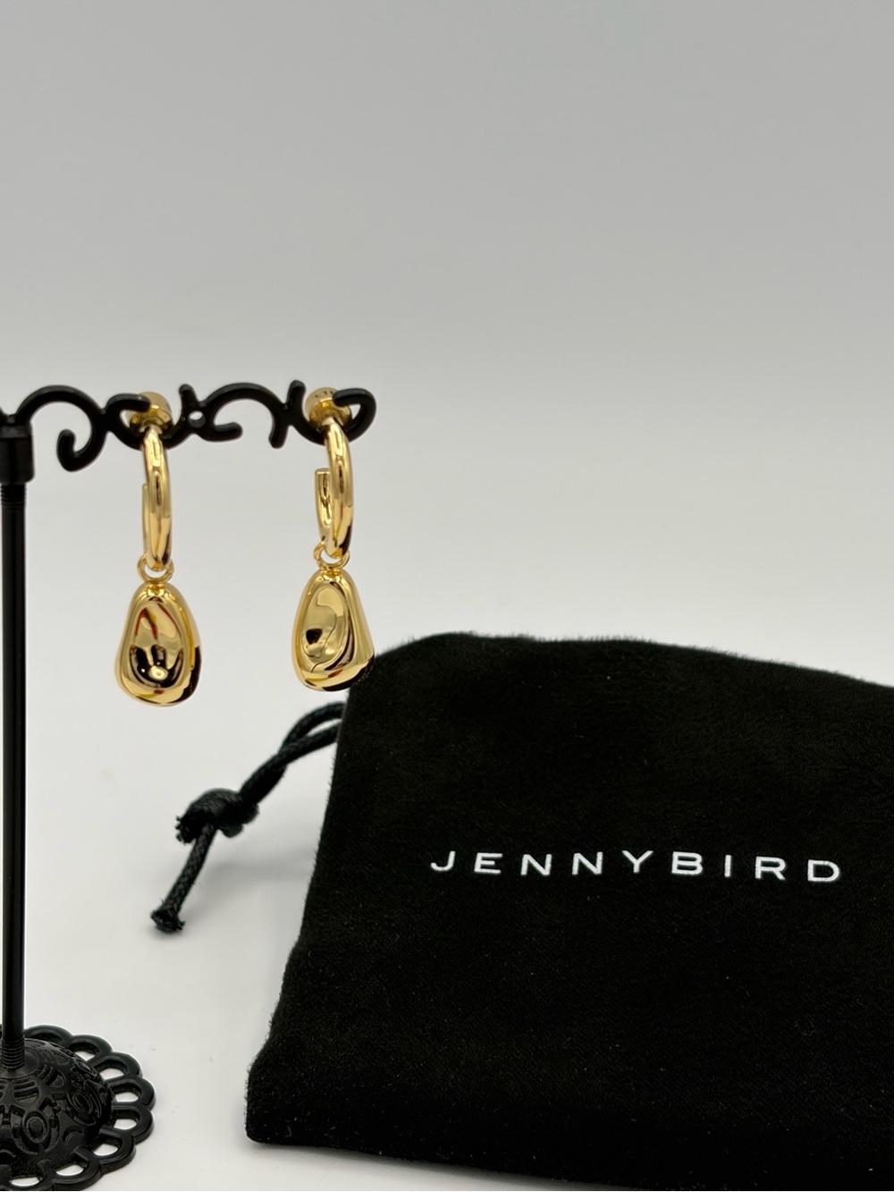 Jenny Bird Gold Teardrop Hoop Earrings Classic Quiet Luxury Wedding Casual